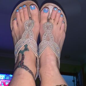 Madden girl rhinestone sandals 7.5
